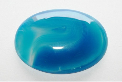 Blue Striped Agate Oval Cabochon 30x40mm - 1pz 2