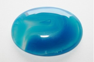 Blue Striped Agate Oval Cabochon 30x40mm - 1pz