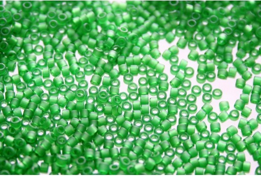 Treasure Toho Seed Beads Transparent Frosted Grass Green 11/0 - 5gr