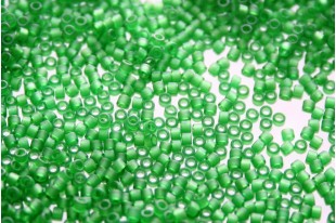 Treasure Toho Seed Beads Transparent Frosted Grass Green 11/0 - 5gr