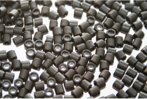 Treasure Toho Seed Beads Opaque Frosted Jet 8/0 - 5gr