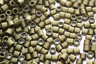 Treasure Toho Seed Beads Mat Color Dark Olive 8/0 - 5gr