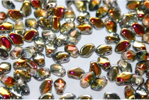 Czech Glass Beads Gekko® Crystal Marea 3x5mm - 5gr