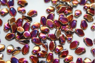 Czech Glass Beads Gekko® Jet Full Sliperit 3x5mm - 5gr