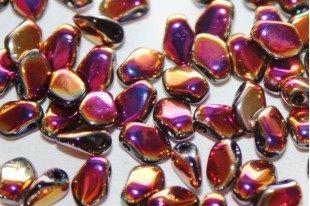 Czech Glass Beads Gekko® Jet Full Sliperit 3x5mm - 5gr