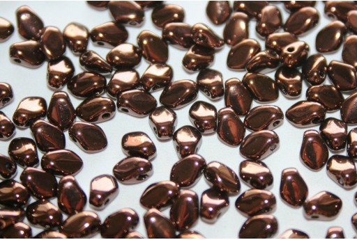 Czech Glass Beads Gekko® Jet Lila Vega Luster 3x5mm - 5gr