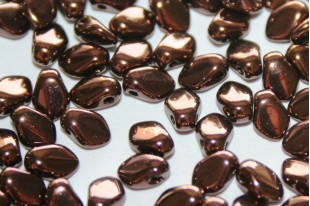 Czech Glass Beads Gekko® Jet Lila Vega Luster 3x5mm - 5gr