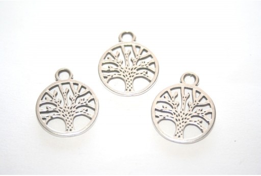 Silver Tree of Life Pendant 18x22mm  - 2pcs