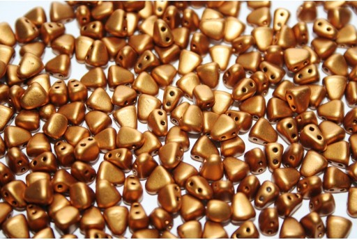 Perline NIB-BIT Matte Metallic Antique Gold 6x5mm - 10gr