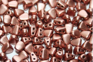 Czech Glass Beads NIB-BIT Matte Metallic Bronze Copper 6x5mm - 10gr