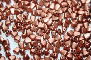 Czech Glass Beads NIB-BIT Matte Metallic Copper 6x5mm - 10gr