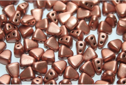 Czech Glass Beads NIB-BIT Matte Metallic Copper 6x5mm - 10gr 2