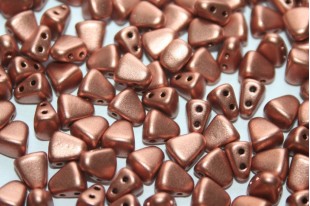 Czech Glass Beads NIB-BIT Matte Metallic Copper 6x5mm - 10gr