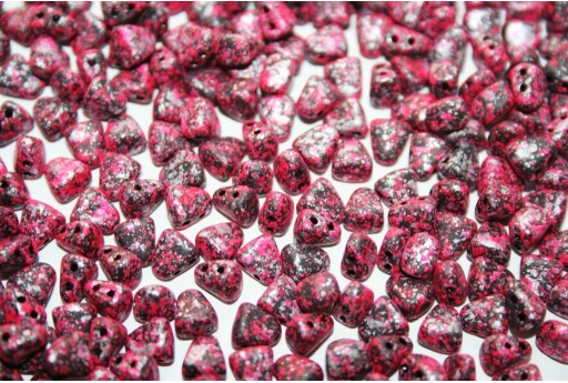 Czech Glass Beads NIB-BIT Tweedy Pink 6x5mm - 10gr