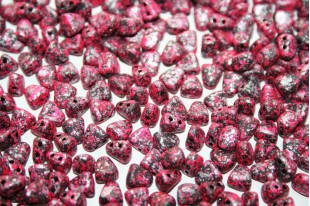 Czech Glass Beads NIB-BIT Tweedy Pink 6x5mm - 10gr