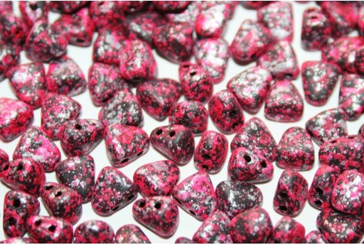 Czech Glass Beads NIB-BIT Tweedy Pink 6x5mm - 10gr 2