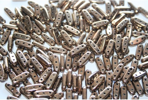 Czech Glass Beads Beam Bronze 10x3mm - 5gr