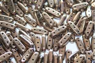 Czech Glass Beads Beam Bronze 10x3mm - 5gr