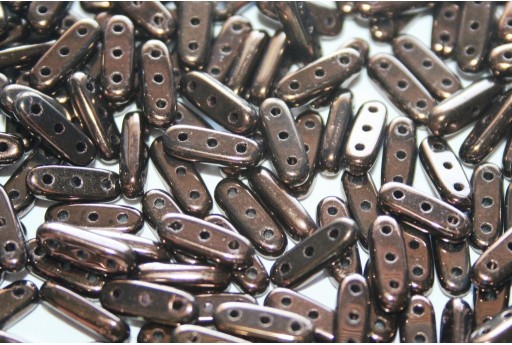 Czech Glass Beads Beam Dark Bronze 10x3mm - 5gr 2