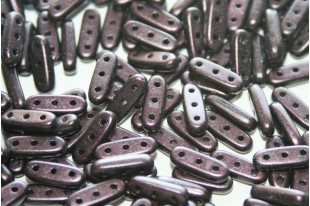 Czech Glass Beads Beam Metallic Suede Dark Plum 10x3mm - 5gr