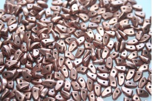 Czech Glass Beads Prong Matte Metallic Copper 3x6mm - 5gr