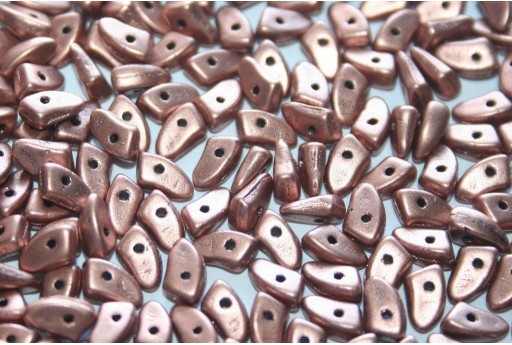 Czech Glass Beads Prong Matte Metallic Copper 3x6mm - 5gr 2