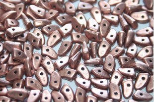Czech Glass Beads Prong Matte Metallic Copper 3x6mm - 5gr