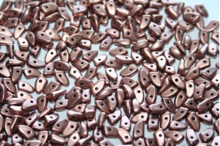 Czech Glass Beads Prong Matte Metallic Bronze Copper 3x6mm - 5gr