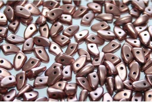 Czech Glass Beads Prong Matte Metallic Bronze Copper 3x6mm - 5gr 2