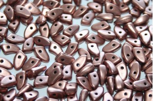 Czech Glass Beads Prong Matte Metallic Bronze Copper 3x6mm - 5gr