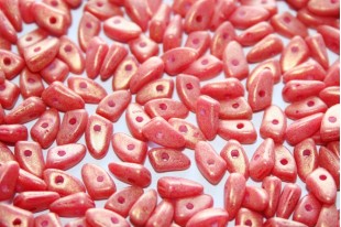 Czech Glass Beads Prong Pacifica Strawberry 3x6mm - 5gr