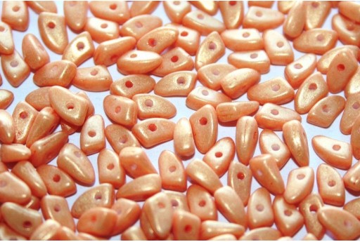 Czech Glass Beads Prong Pacifica Tangerine 3x6mm - 5gr 2