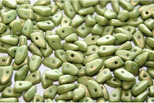 Czech Glass Beads Prong Pacifica Avocado 3x6mm - 5gr 2
