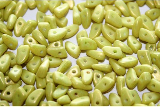 Czech Glass Beads Prong Pacifica Honeydew 3x6mm - 5gr 2