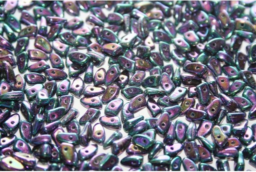 Czech Glass Beads Prong Iris Purple 3x6mm - 5gr