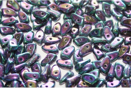 Czech Glass Beads Prong Iris Purple 3x6mm - 5gr 2