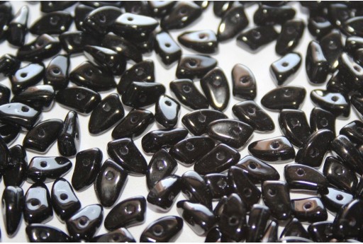 Czech Glass Beads Prong Jet 3x6mm - 5gr 2