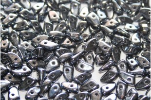 Czech Glass Beads Prong Hematite 3x6mm - 5gr
