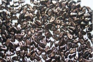 Czech Glass Beads Prong Dark Bronze 3x6mm - 5gr