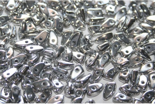 Czech Glass Beads Prong Silver 3x6mm - 5gr 2