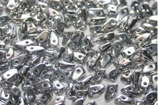 Czech Glass Beads Prong Silver 3x6mm - 5gr