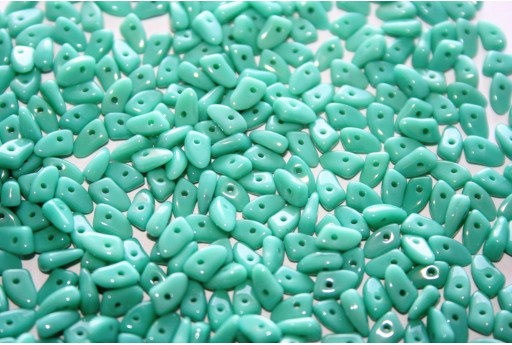 Czech Glass Beads Prong Opaque Turquoise 3x6mm - 5gr