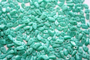 Czech Glass Beads Prong Opaque Turquoise 3x6mm - 5gr