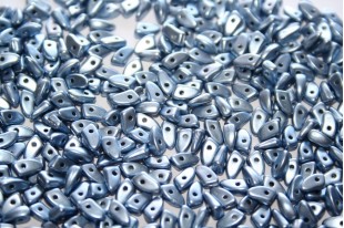 Czech Glass Beads Prong Saturated Metallic Airy Blue 3x6mm - 5gr