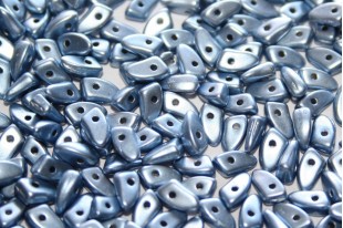 Czech Glass Beads Prong Saturated Metallic Airy Blue 3x6mm - 5gr