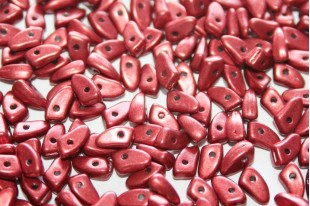 Czech Glass Beads Prong Saturated Metallic Aurora Red 3x6mm - 5gr