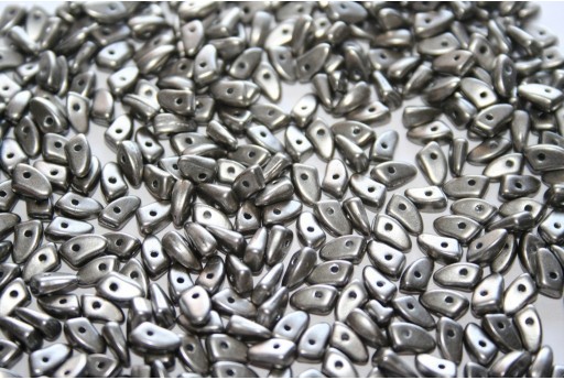 Czech Glass Beads Prong Saturated Metallic Sharkskin 3x6mm - 5gr