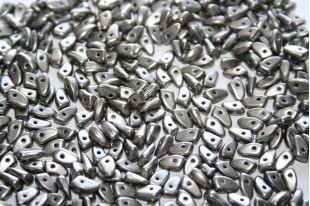 Czech Glass Beads Prong Saturated Metallic Sharkskin 3x6mm - 5gr