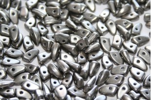 Czech Glass Beads Prong Saturated Metallic Sharkskin 3x6mm - 5gr
