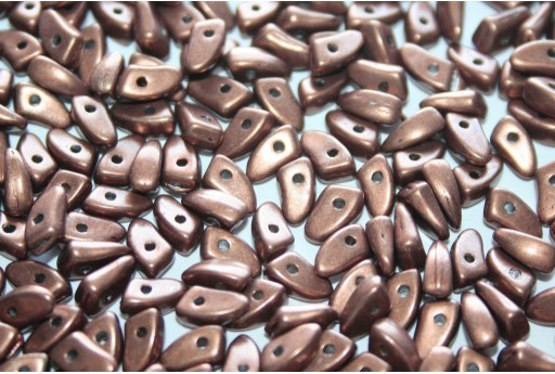 Czech Glass Beads Prong Saturated Metallic Potter's Clay 3x6mm - 5gr 2
